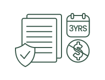 Drawing illustrating check ins every three years are included